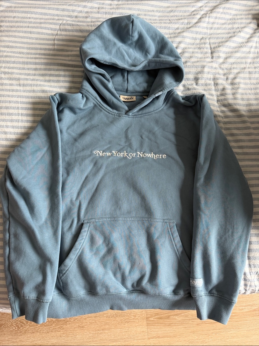New Yorker Nowhere Men's Dusty Blue Pullover Hoodie